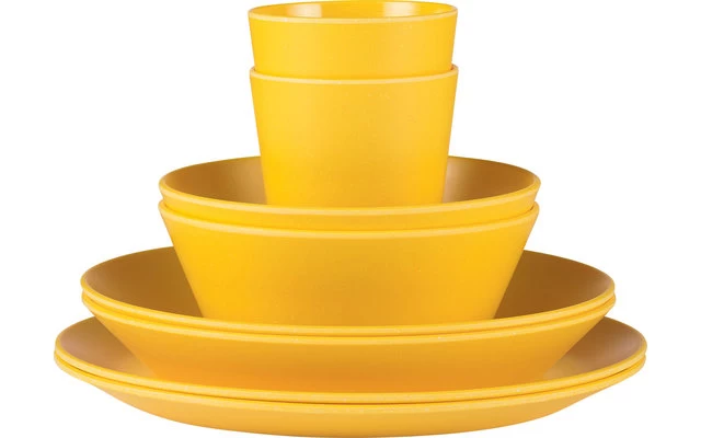 Mepal Bloom Melamin Geschirr-Set 8-teilig Pebble Yellow – Bild 2