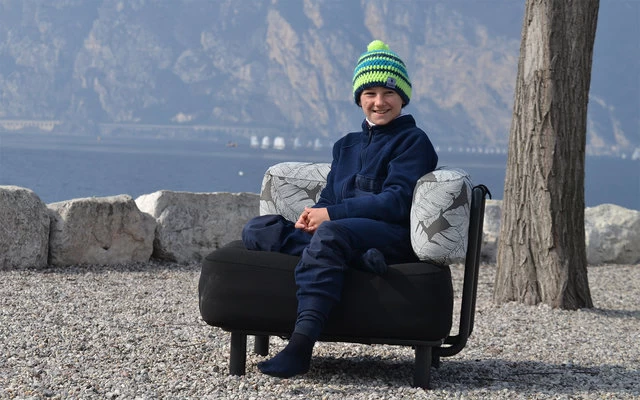 One Bar Element 1 Aufblasbarer Sessel / Sitzelement Dark Grey / Blue – Bild 7