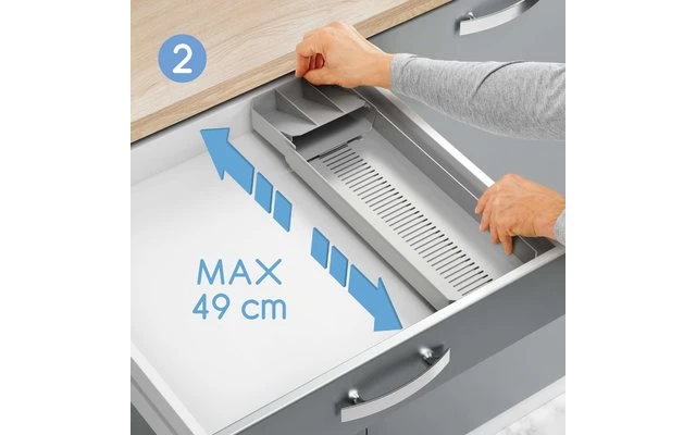 Metaltex Bestecksammler Uni-Fit Grau – Bild 4