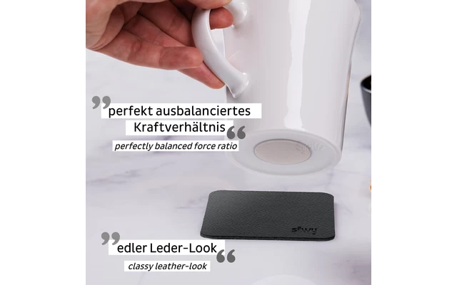 Silwy® Porzellan Magnet-Henkel-Tassen REISELUST 2er-Set Inkl. Metall-Nano-Gel-Pads BLACK (0,27 L) – Bild 5