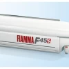 Fiamma F45s 260 Markise Gehäusefarbe Polar White Tuchfarbe Royal Grey 260 Cm